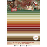Studio Light Cottage Christmas A5 Paper Pad Unicolor (SL-CC-UPP488)
