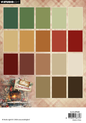 Studio Light Cottage Christmas A5 Paper Pad Unicolor (SL-CC-UPP488)