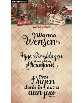 Studio Light Cottage Christmas Clear Stamps Warme Wensen (SL-CC-STAMP959)