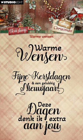 Studio Light Cottage Christmas Clear Stamps Warme Wensen (SL-CC-STAMP959) Studio Light Cottage Christmas Clear Stamps Warme Wensen (SL-CC-STAMP959)