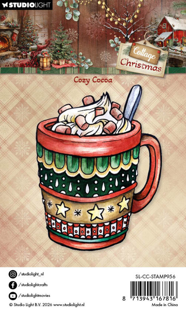 Studio Light Cottage Christmas Clear Stamps Cozy Cocoa (SL-CC-STAMP956)