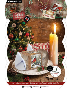 Studio Light Cottage Christmas A5 Gift Box Paper Pad Christmas Cracker (SL-CC-GBPP491)
