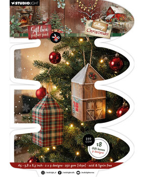 Studio Light Cottage Christmas A5 Gift Box Paper Pad House Box (SL-CC-GBPP490)