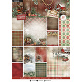 Studio Light Cottage Christmas A4 Designer Paper Pad Background (SL-CC-DPP484)