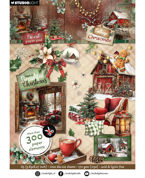 Studio Light Cottage Christmas A5 Die-Cut Paper Pad Elements (SL-CC-DCPP485)