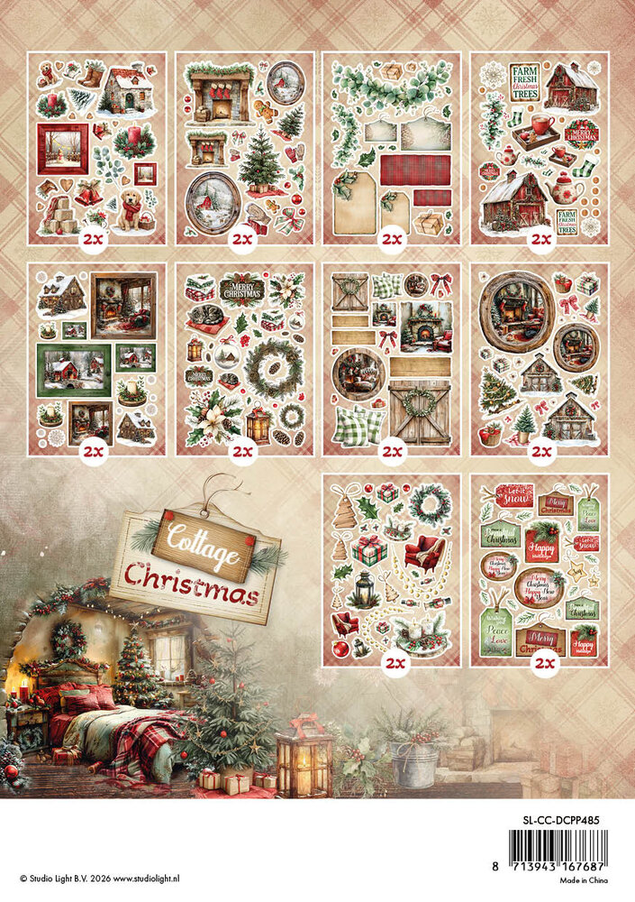 Studio Light Cottage Christmas A5 Die-Cut Paper Pad Elements (SL-CC-DCPP485) Studio Light Cottage Christmas A5 Die-Cut Paper Pad Elements (SL-CC-DCPP485)