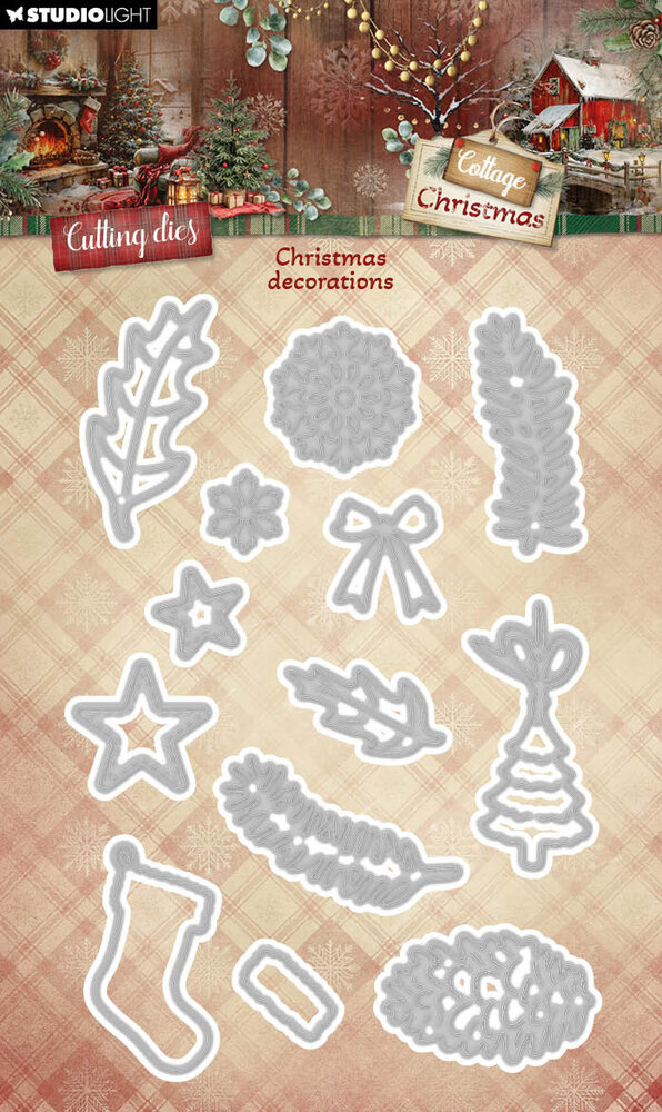 Studio Light Cottage Christmas Cutting Dies Christmas Decorations (SL-CC-CD1116) Studio Light Cottage Christmas Cutting Dies Christmas Decorations (SL-CC-CD1116)