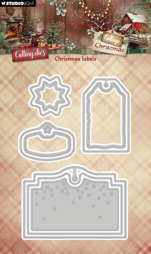 Studio Light Cottage Christmas Cutting Dies Christmas Labels (SL-CC-CD1115) Studio Light Cottage Christmas Cutting Dies Christmas Labels (SL-CC-CD1115)