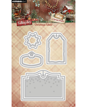 Studio Light Cottage Christmas Cutting Dies Christmas Labels (SL-CC-CD1115)