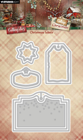 Studio Light Cottage Christmas Cutting Dies Christmas Labels (SL-CC-CD1115) Studio Light Cottage Christmas Cutting Dies Christmas Labels (SL-CC-CD1115)
