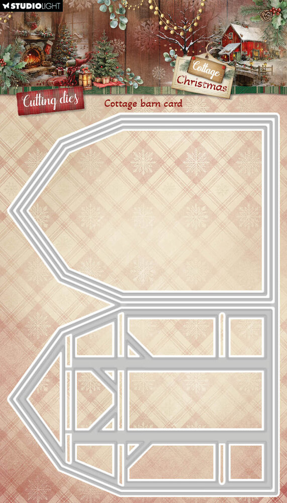 Studio Light Cottage Christmas Cutting Dies Cottage Barn Card (SL-CC-CD1114) Studio Light Cottage Christmas Cutting Dies Cottage Barn Card (SL-CC-CD1114)