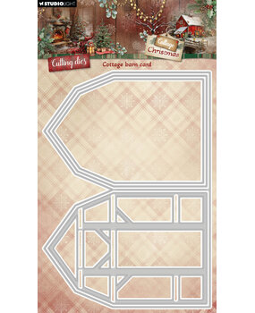 Studio Light Cottage Christmas Cutting Dies Cottage Barn Card (SL-CC-CD1114)