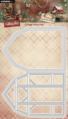 Studio Light Cottage Christmas Cutting Dies Cottage Barn Card (SL-CC-CD1114) Studio Light Cottage Christmas Cutting Dies Cottage Barn Card (SL-CC-CD1114)