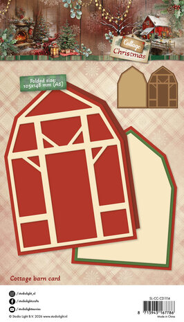 Studio Light Cottage Christmas Cutting Dies Cottage Barn Card (SL-CC-CD1114) Studio Light Cottage Christmas Cutting Dies Cottage Barn Card (SL-CC-CD1114)