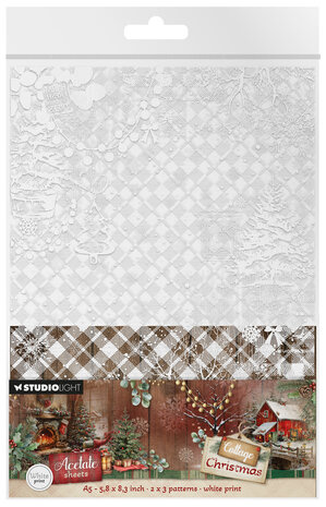 Studio Light Cottage Christmas A5 Acetate Sheets Plaid & Snow (SL-CC-ACS23) Studio Light Cottage Christmas A5 Acetate Sheets Plaid & Snow (SL-CC-ACS23)
