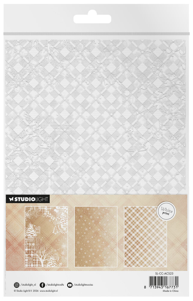 Studio Light Cottage Christmas A5 Acetate Sheets Plaid & Snow (SL-CC-ACS23) Studio Light Cottage Christmas A5 Acetate Sheets Plaid & Snow (SL-CC-ACS23)