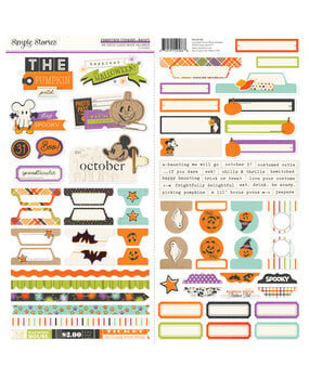 Simple Stories Say Cheese Classic Mouse Halloween Cardstock Stickers Basics (27203)