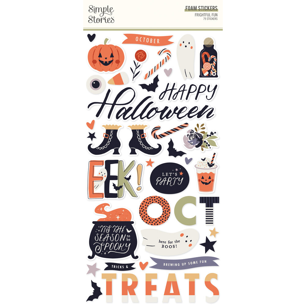 Simple Stories Frightful Fun Foam Stickers (27311)