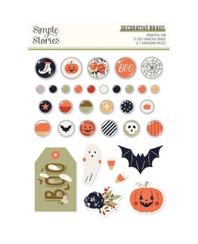 Simple Stories Frightful Fun Decorative Brads (27312)