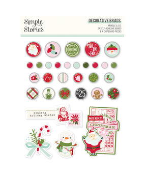 Simple Stories Kringle & Co. Decorative Brads (27523)