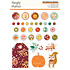 Pumpkins & Plaid Decorative Brads (27423)