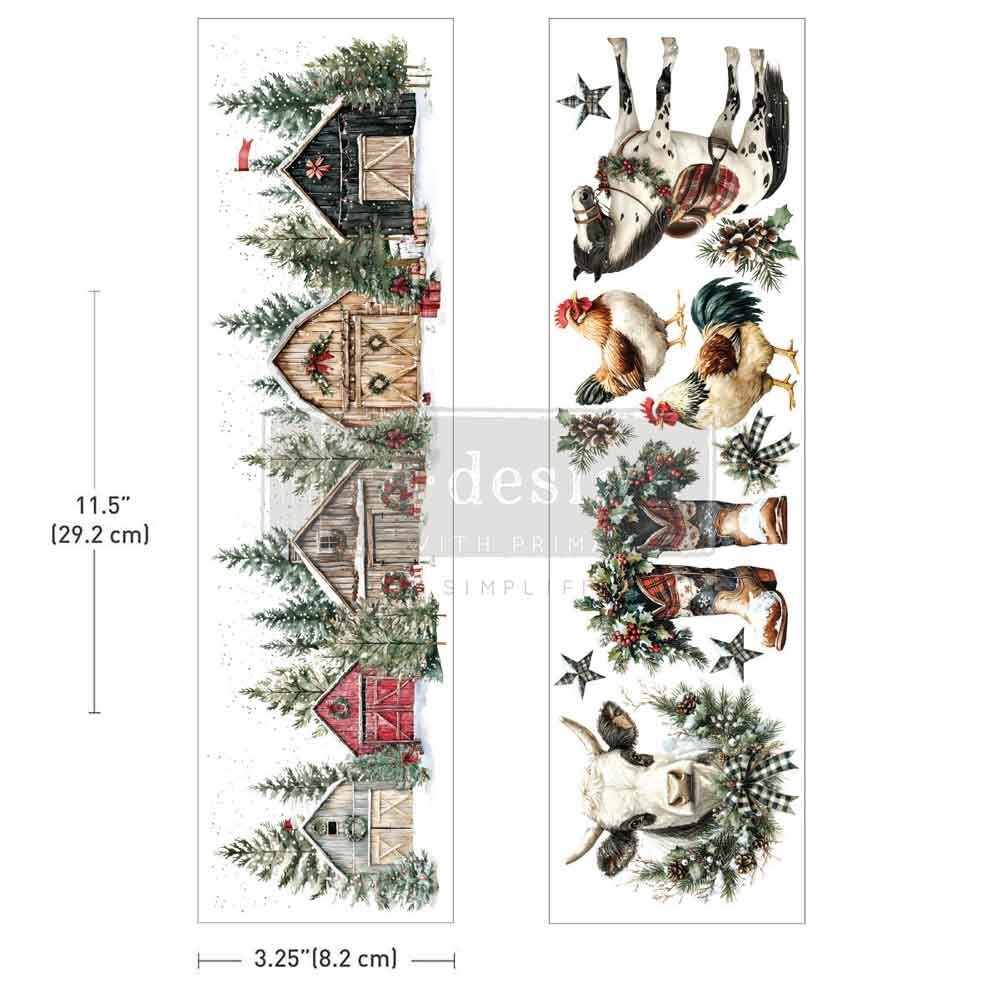 Re-Design with Prima Christmas On The Farm 3,25x11,5 Inch Luxe Transfers (2pcs) (684235) Re-Design with Prima Christmas On The Farm 3,25x11,5 Inch Luxe Transfers (2pcs) (684235)