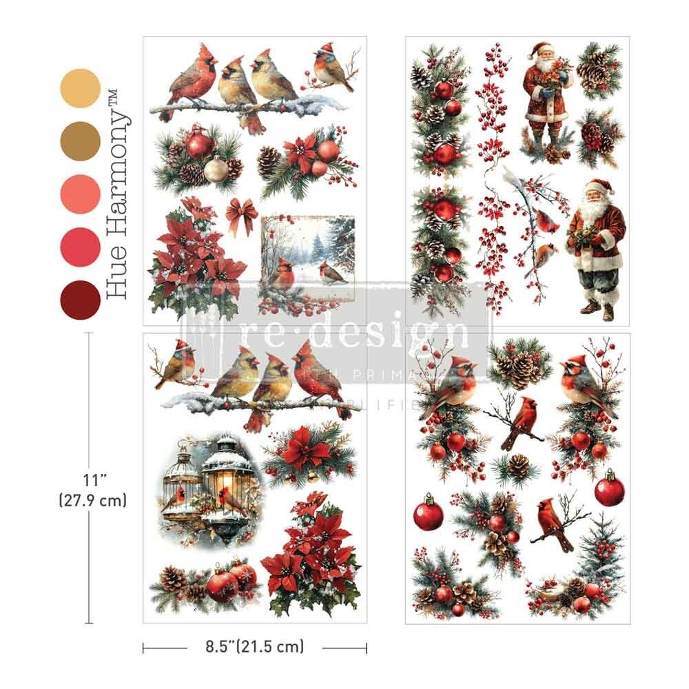 Re-Design with Prima Feathered Noel 8,5x11 Inch Middy Plus Transfers (4pcs) (677961) Re-Design with Prima Feathered Noel 8,5x11 Inch Middy Plus Transfers (4pcs) (677961)