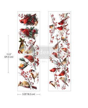 Re-Design with Prima Hollywing Cardinal 3,25x11,5 Inch Luxe Transfers (2pcs) (684259)