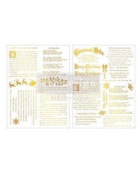 Re-Design with Prima Kacha Golden Tidings 8,5x11 Inch Middy Foil Transfers (2pcs) (684136)