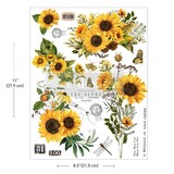 Re-Design with Prima Rustic Amber Petals 8,5x11 Inch H2O Transfers Single Sheet (684631)