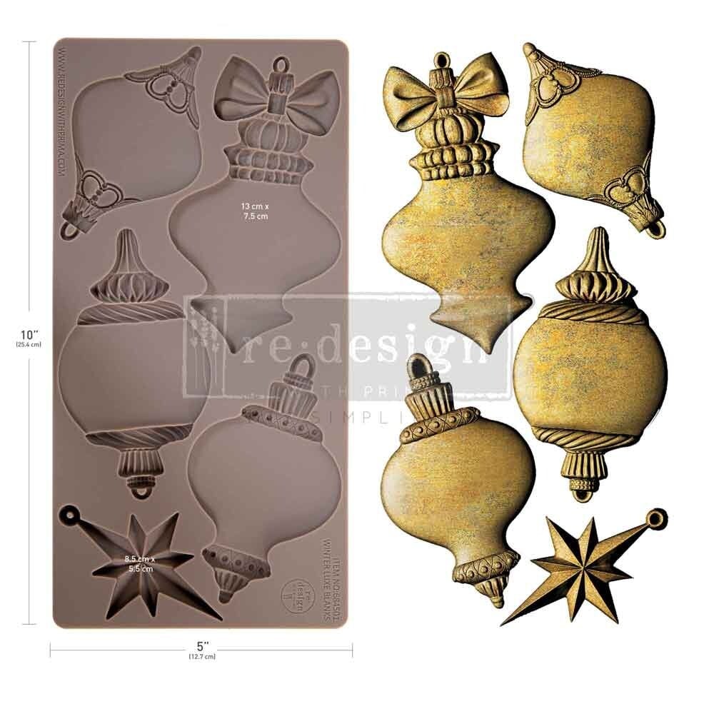 Re-Design with Prima Winter Luxe Blanks 5x10 Inch Decor Moulds (684501)