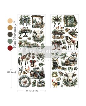 Re-Design with Prima Rustic Noel 8,5x11 Inch Middy Plus Transfers (4pcs) (677954)