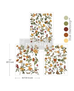 Re-Design with Prima Saffron Soltice 8,5x11 Inch Middy Transfers (3pcs) (684693)