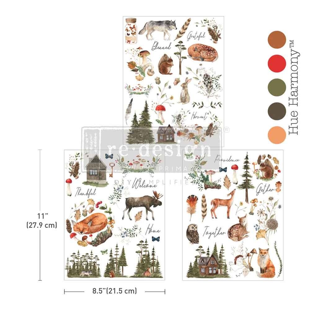 Re-Design with Prima The Forager's Retreat 8,5x11 Inch Middy Transfers (3pcs) (684792) Re-Design with Prima The Forager's Retreat 8,5x11 Inch Middy Transfers (3pcs) (684792)