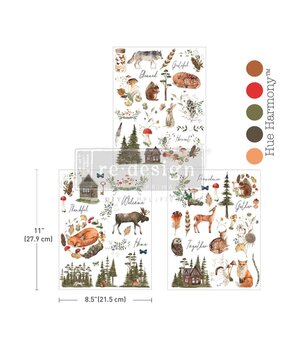 Re-Design with Prima The Forager's Retreat 8,5x11 Inch Middy Transfers (3pcs) (684792)