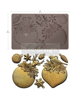 Re-Design with Prima Evergreen Antler Emblem 5x8 Inch Decor Moulds (684488)