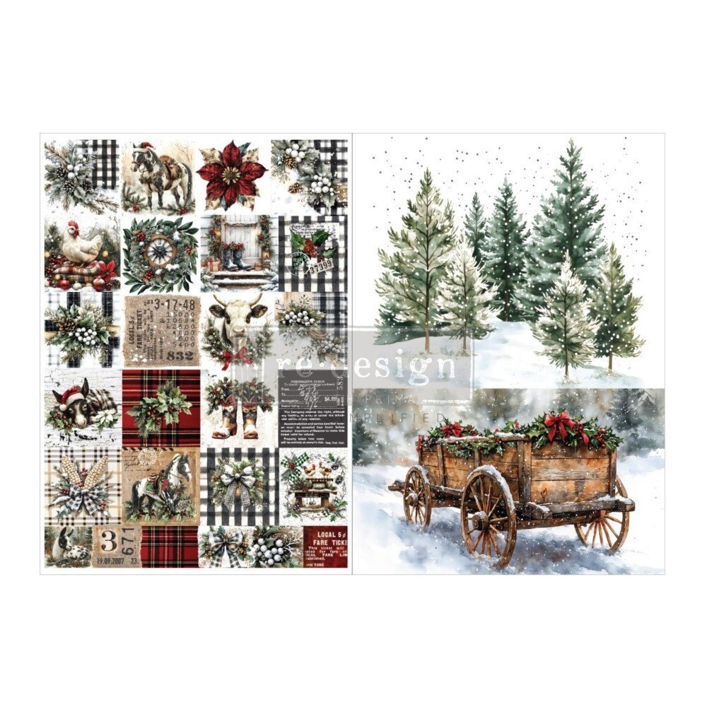 Re-Design with Prima Farmhouse Frost A4 Decoupage Fiber Pack (2pcs) (679309) Re-Design with Prima Farmhouse Frost A4 Decoupage Fiber Pack (2pcs) (679309)