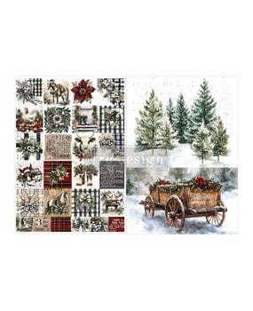 Re-Design with Prima Farmhouse Frost A4 Decoupage Fiber Pack (2pcs) (679309)