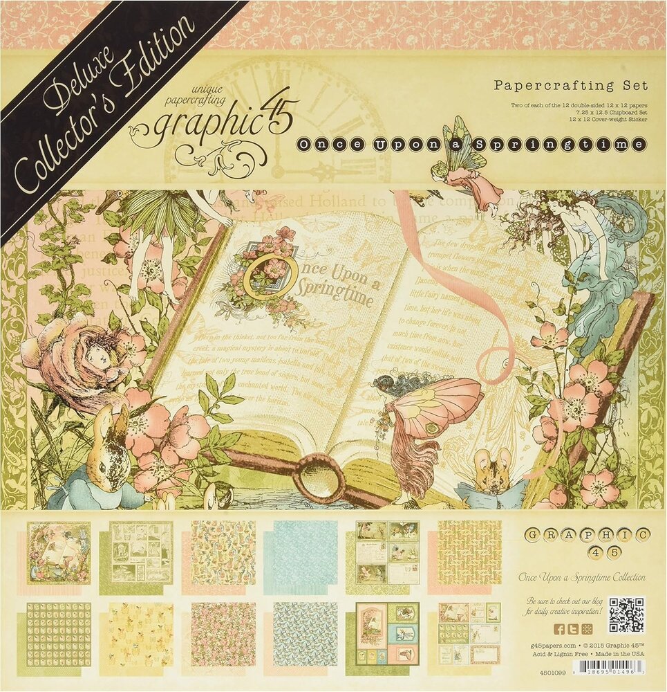 Graphic 45 Once Upon A Springtime 12x12 Inch Deluxe Collector's Edition (4501099) Graphic 45 Once Upon A Springtime 12x12 Inch Deluxe Collector's Edition (4501099)