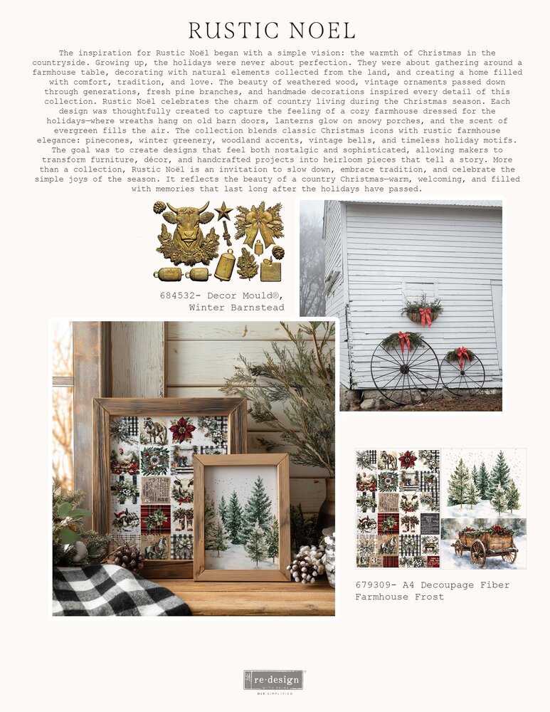 Re-Design with Prima Winter Barnstead 5x8 Inch Decor Moulds (684532) Re-Design with Prima Winter Barnstead 5x8 Inch Decor Moulds (684532)