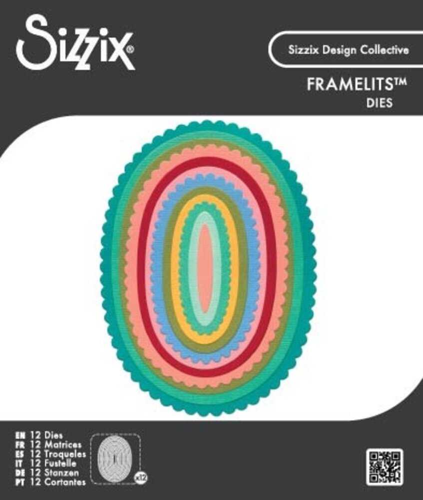Sizzix Framelit Die Set Fancy Ovals by Sizzix (667146)