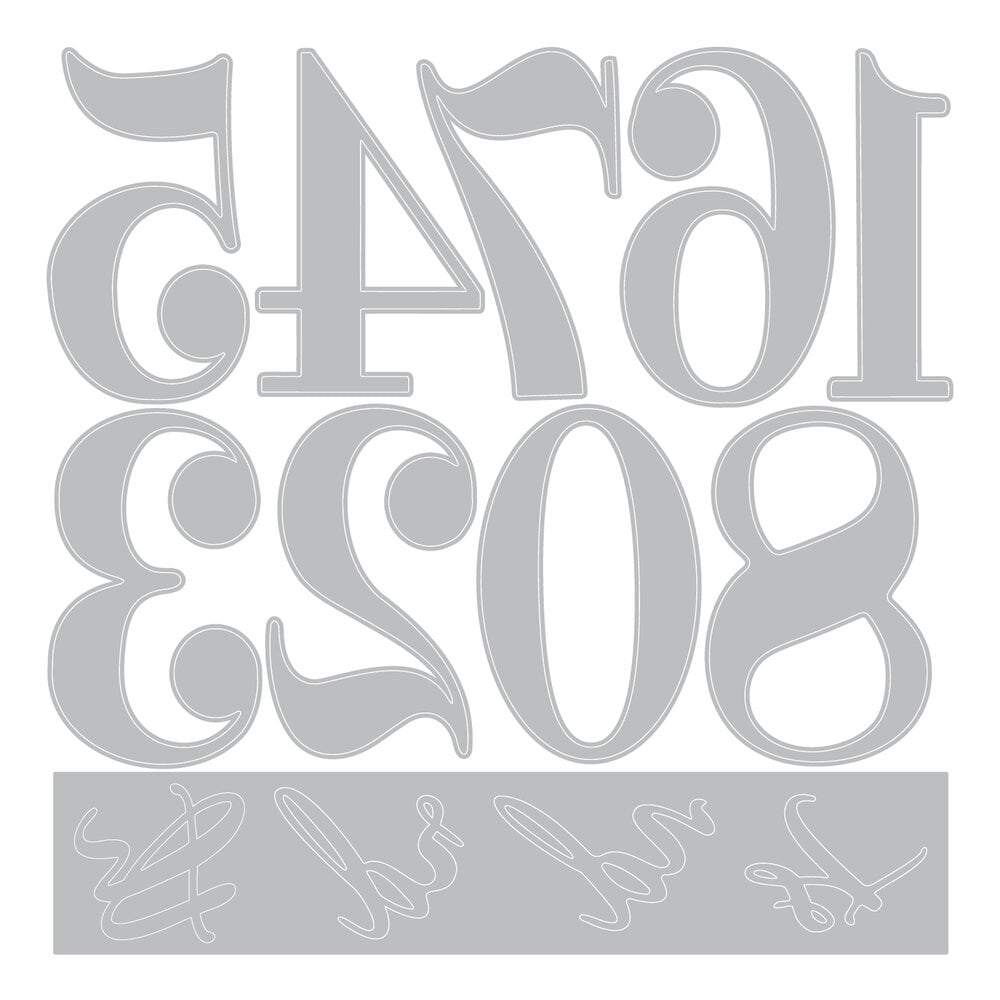 Sizzix Thinlits Die Set Grand Numbers by Sizzix (667142) Sizzix Thinlits Die Set Grand Numbers by Sizzix (667142)