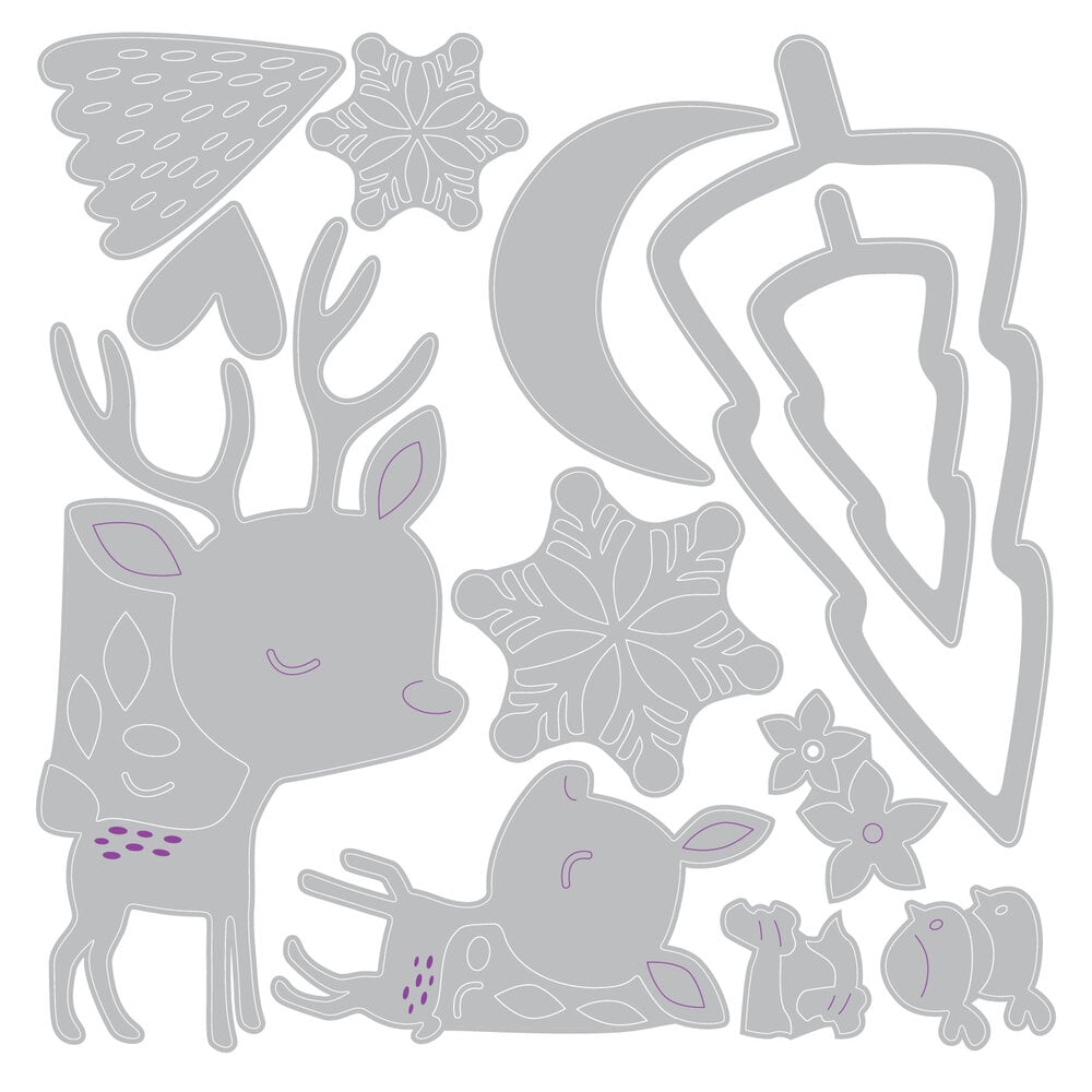 Sizzix Thinlits Die Set Hello Deer by Sizzix (667139)