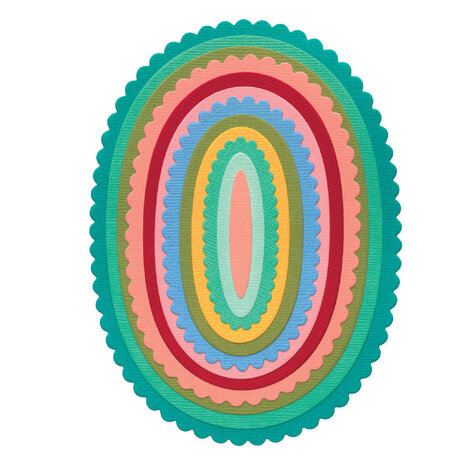 Sizzix Framelit Die Set Fancy Ovals by Sizzix (667146)