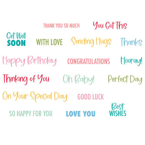 Sizzix Clear Stamps Set Essential Sentiments by Sizzix (667149) Sizzix Clear Stamps Set Essential Sentiments by Sizzix (667149)