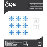Sizzix Mini Layered Stencils Print & Pattern Fanciful Snowflakes (2pcs) by Sizzix (667124)