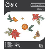 Sizzix Clear Stamps Set Poinsettia and Pine (11pcs) by Sizzix (667122)