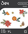 Clear Stamps Set Poinsettia and Pine (11pcs) by Sizzix (667122)