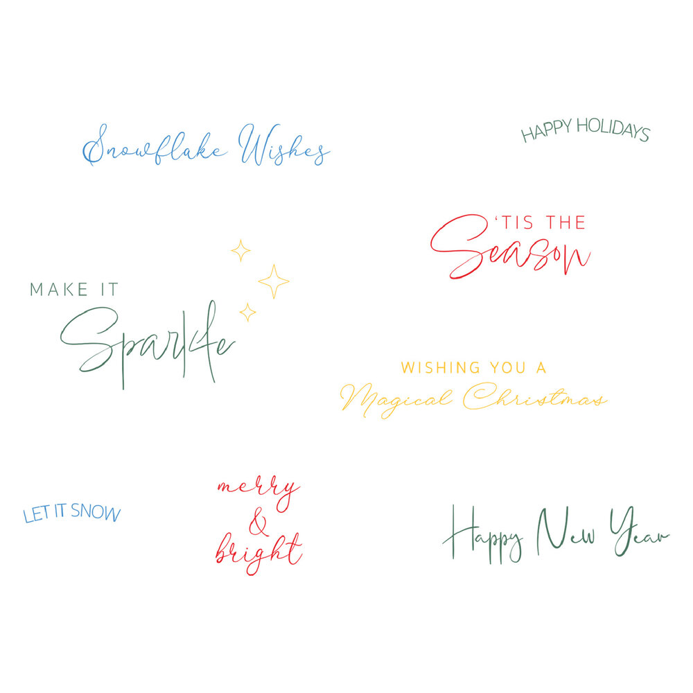 Sizzix Clear Stamps Set Winter Sentiments (9pcs) by Sizzix (667123)