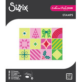 Sizzix Clear Stamps Set Print & Pattern Holiday in the Square (18pcs) by Catherine Pooler (667171)
